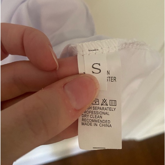 Y2K Ruched Ruffle White Skirt - Picture 3 of 5